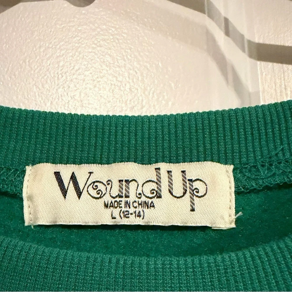 Wound Up Green Crewneck Sweatshirt